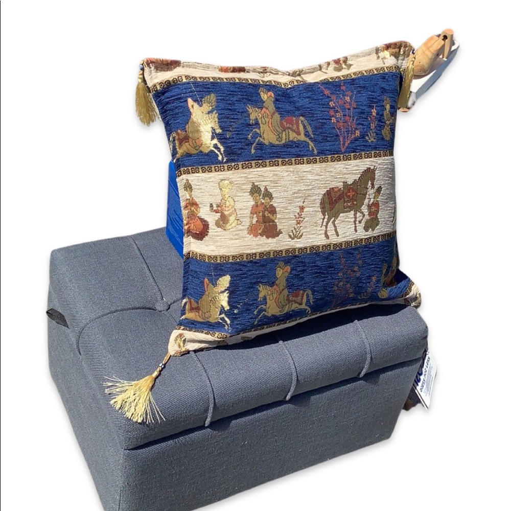 Chenille Tassel Throw Pillow Turkish